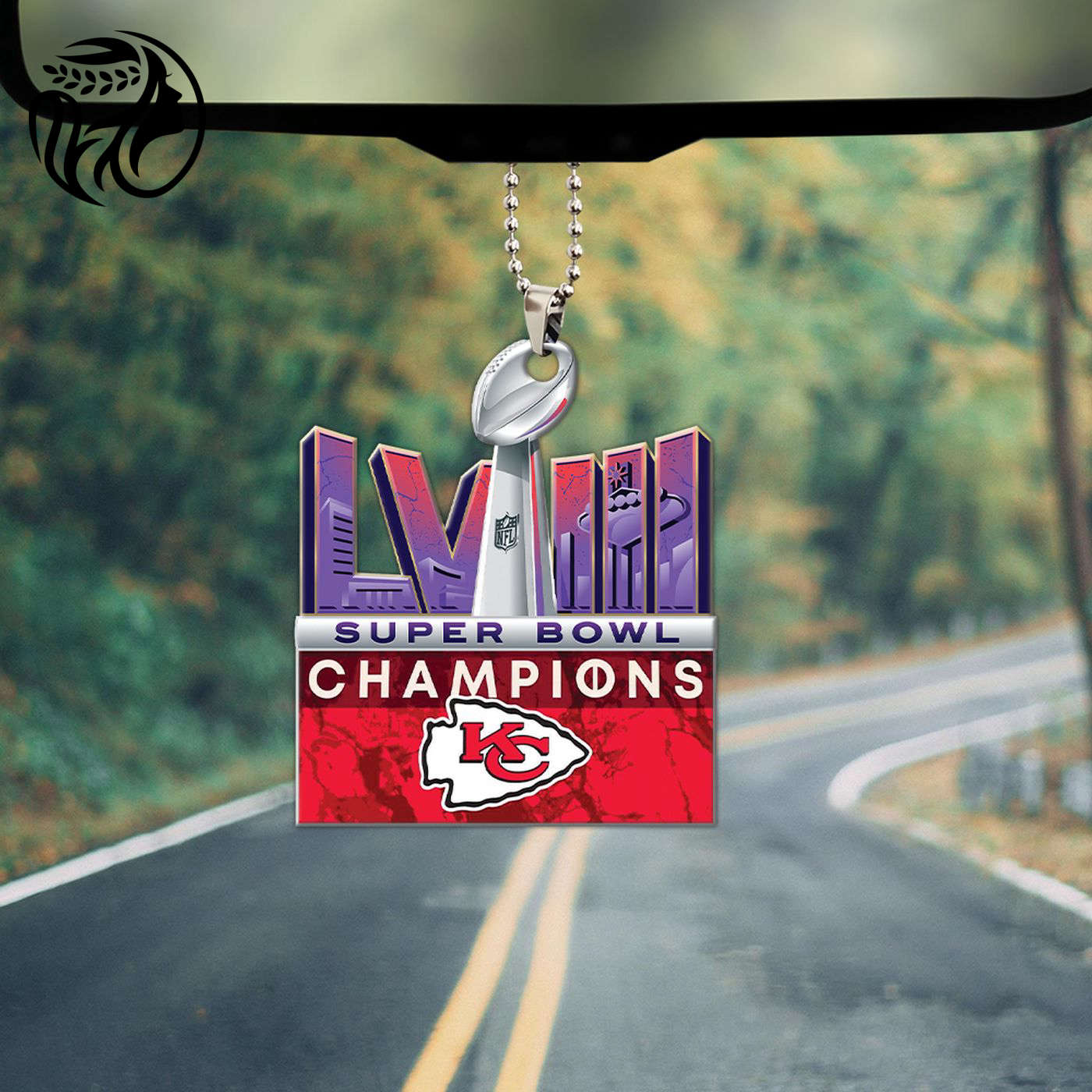 Kansas City Chiefs Custom Shape-sided Acrylic Car Ornament