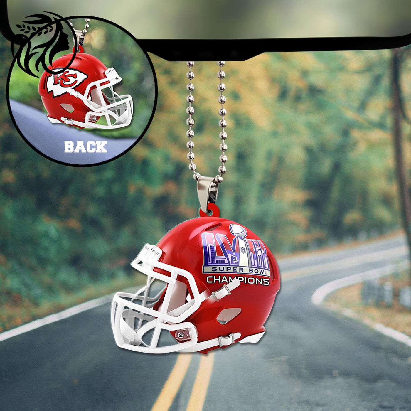 Kansas City Chiefs Custom Shape-sided Acrylic Car Ornament
