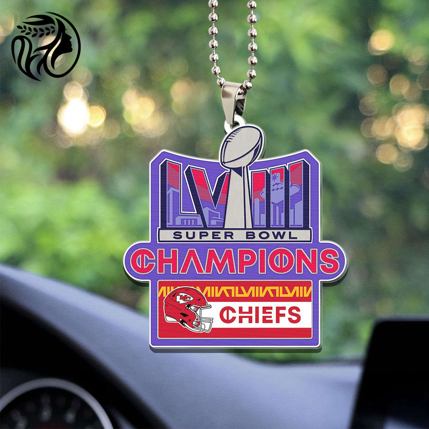 Kansas City Chiefs Custom Shape-sided Acrylic Car Ornament
