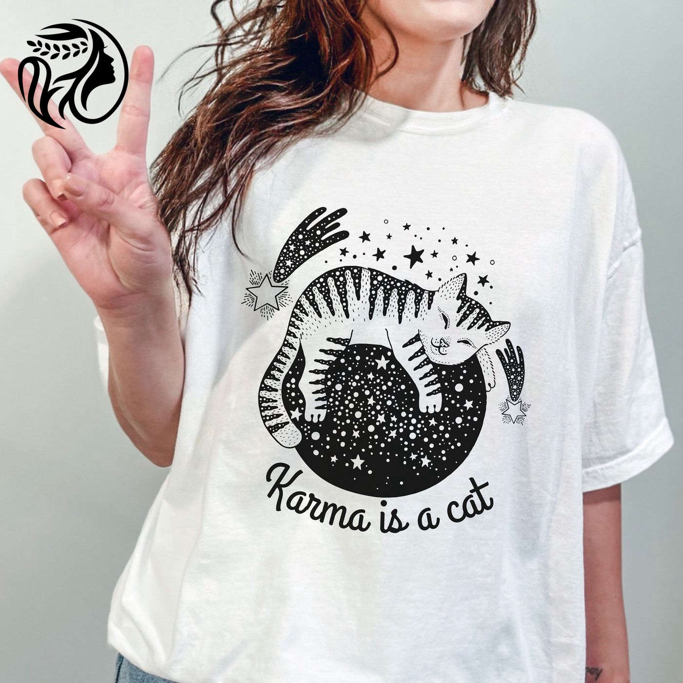 Karma is a Cat Shirt: Taylor Swift Lyrics Midnight Theme Anti Hero Tee – Perfect Gift for Swiftie Cat Lovers!