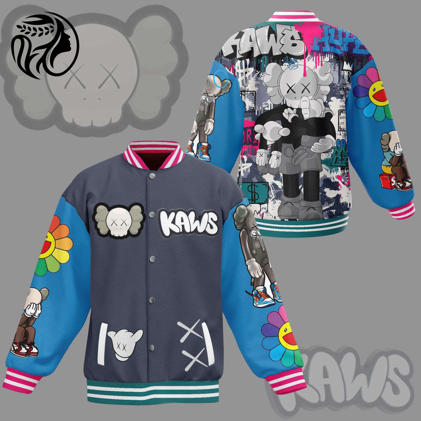 Kaws New Premium Baseball Jacket Gift For Fan