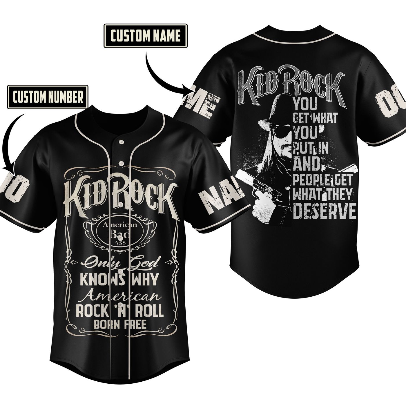 Kid Rock Baseball Jersey For Men Women And Kids Gift
