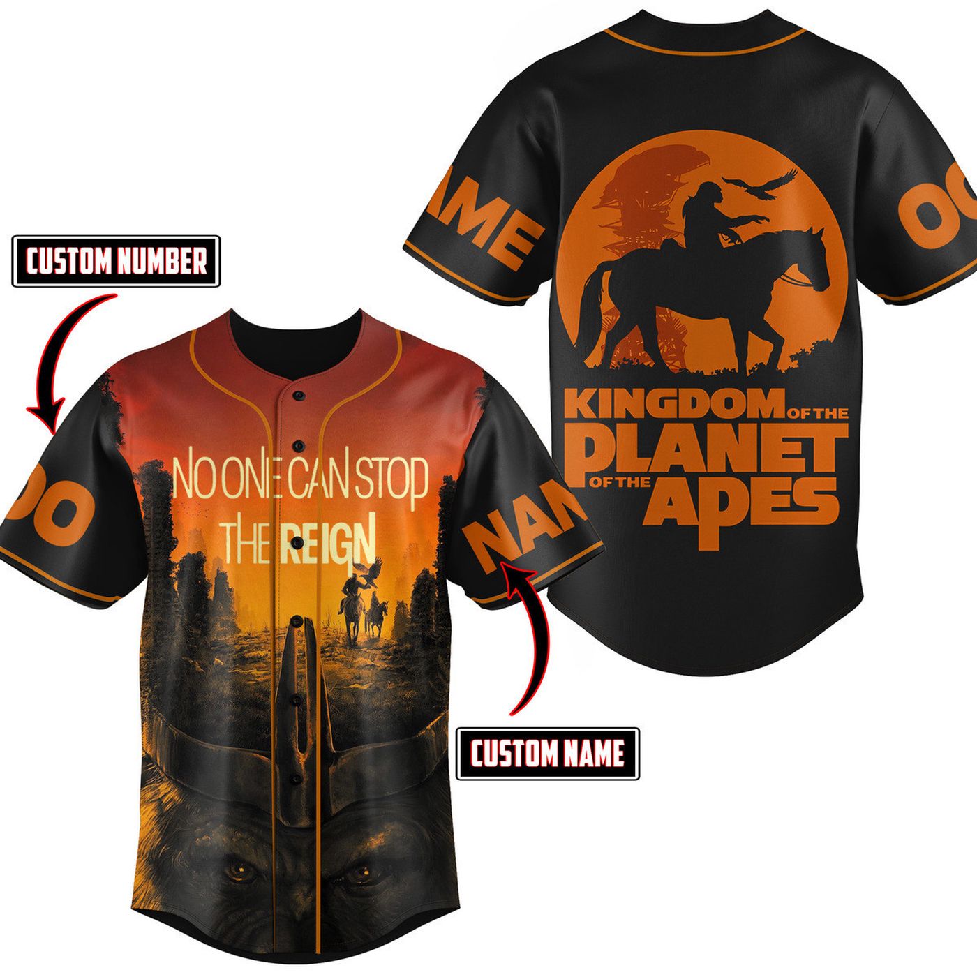 Kingdom Of The Planet Of The Apes Baseball Jersey For Men Women And Kids Gift