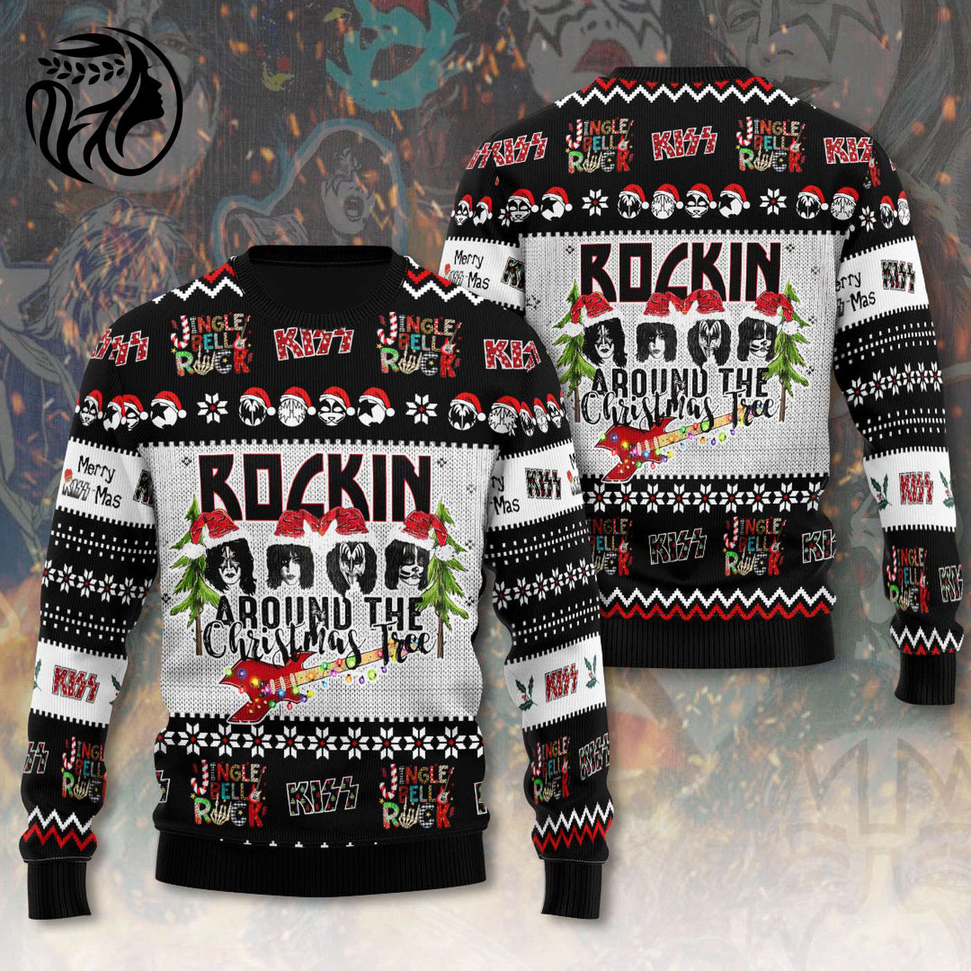 Kiss Band 3D Ugly Sweater Gift – Gift for Men Women Christmas Day