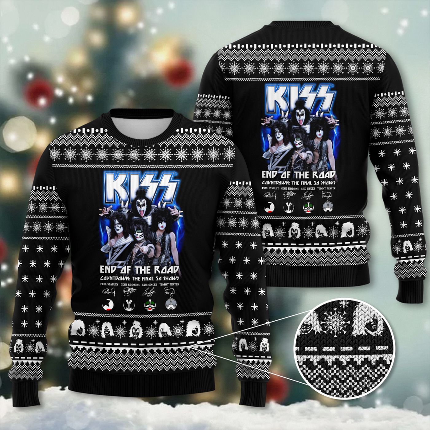Kiss Band 3D Ugly Sweater Gift – Gift for Men Women Christmas Day