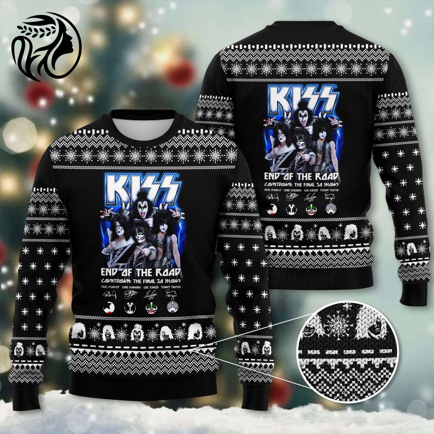 Kiss Band 3D Ugly Sweater Gift – Gift for Men Women Christmas Day