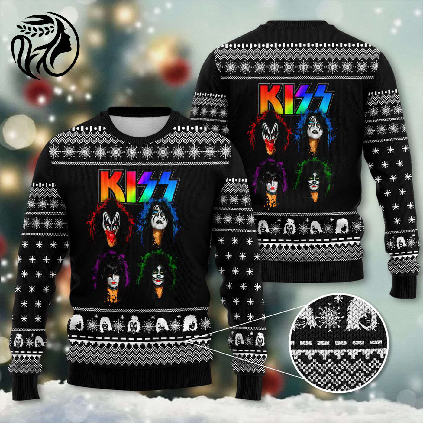 Kiss Band 3D Ugly Sweater Gift – Gift for Men Women Christmas Day