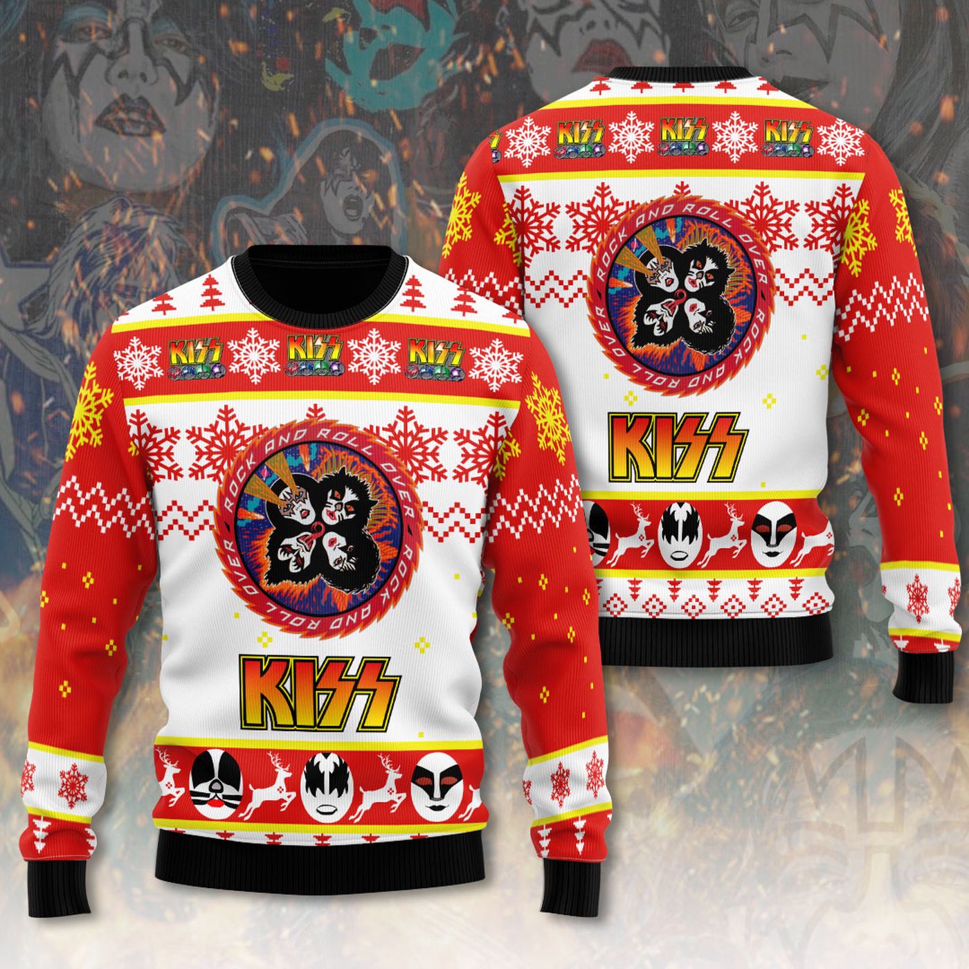 Kiss Band 3D Ugly Sweater Gift – Gift for Men Women Christmas Day