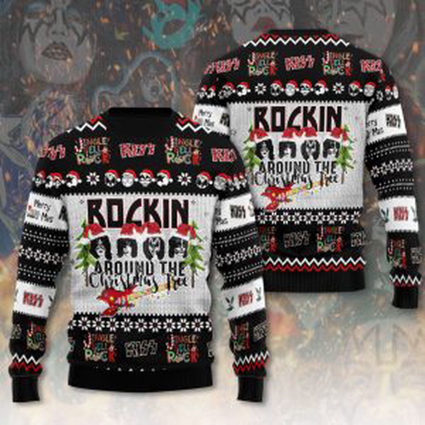 Kiss Band 3D Ugly Sweater Gift – Gift for Men Women Christmas Day