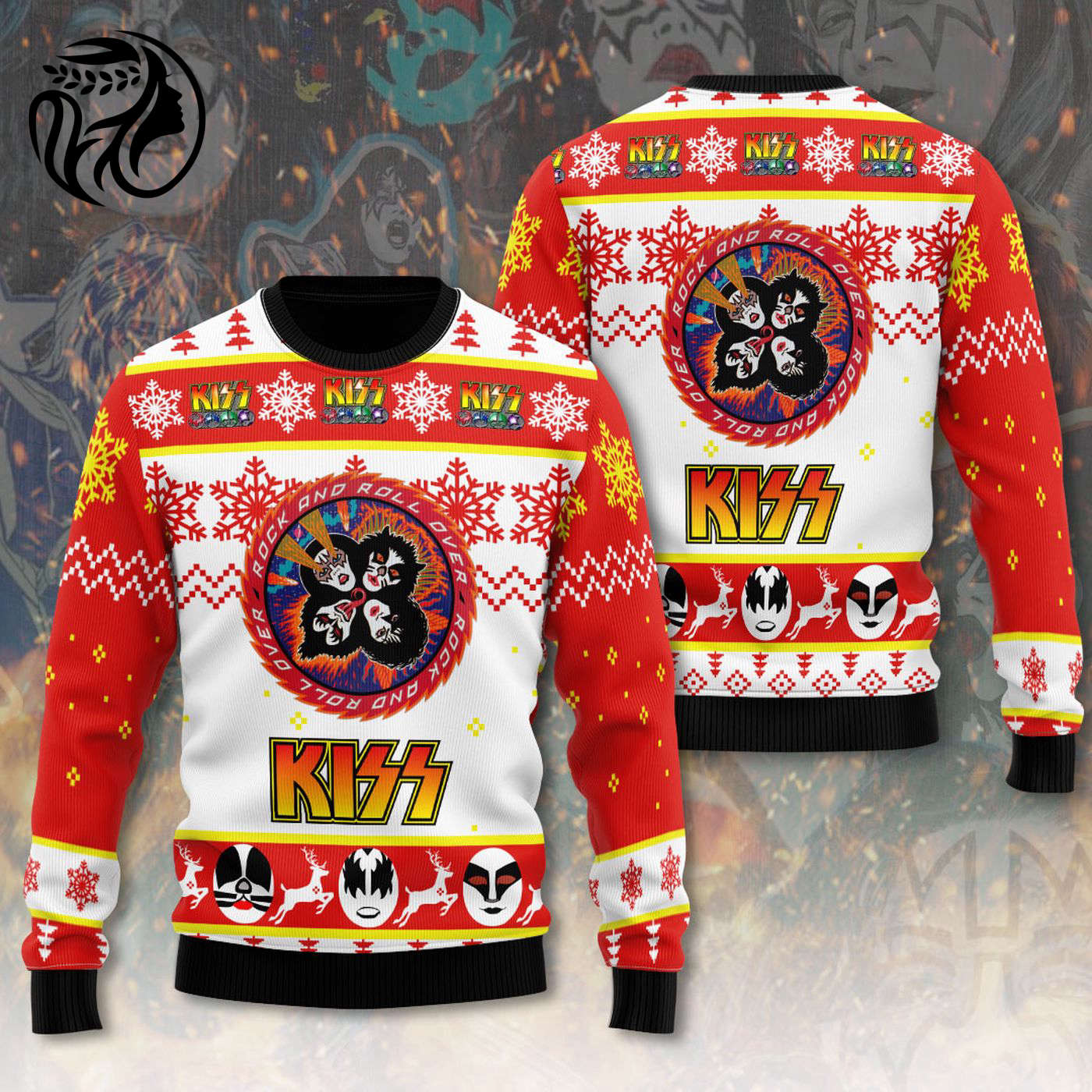 Kiss Band 3D Ugly Sweater Gift – Gift for Men Women Christmas Day