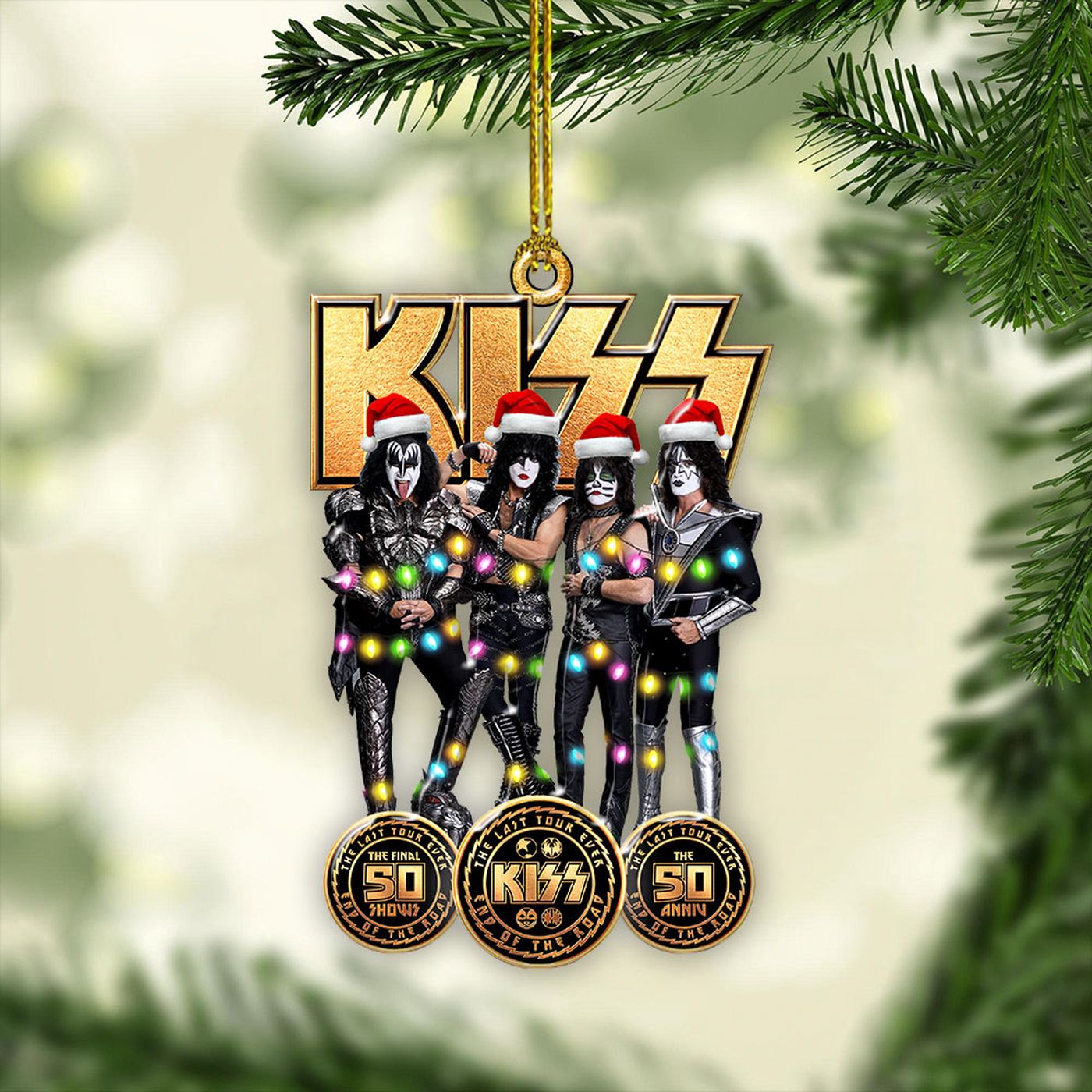 Kiss Band Custom Shape 1-Sided Acrylic Ornament Gift
