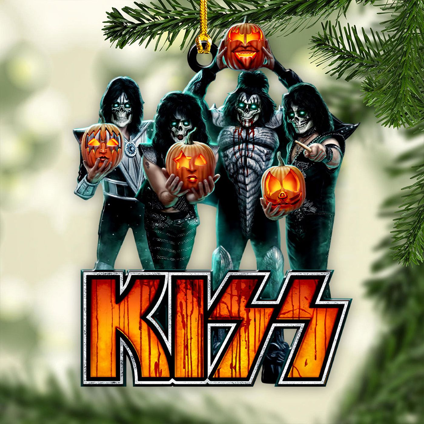 Kiss Band Custom Shape 1-sided Acrylic Ornament