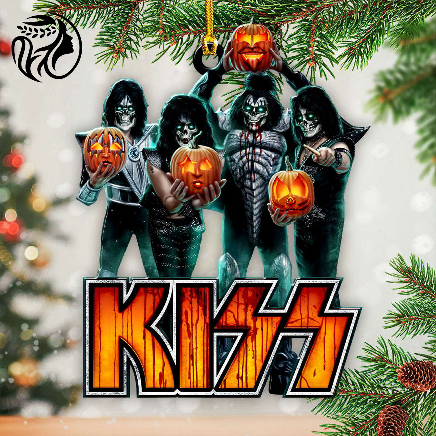 Kiss Band Custom Shape 1-sided Acrylic Ornament