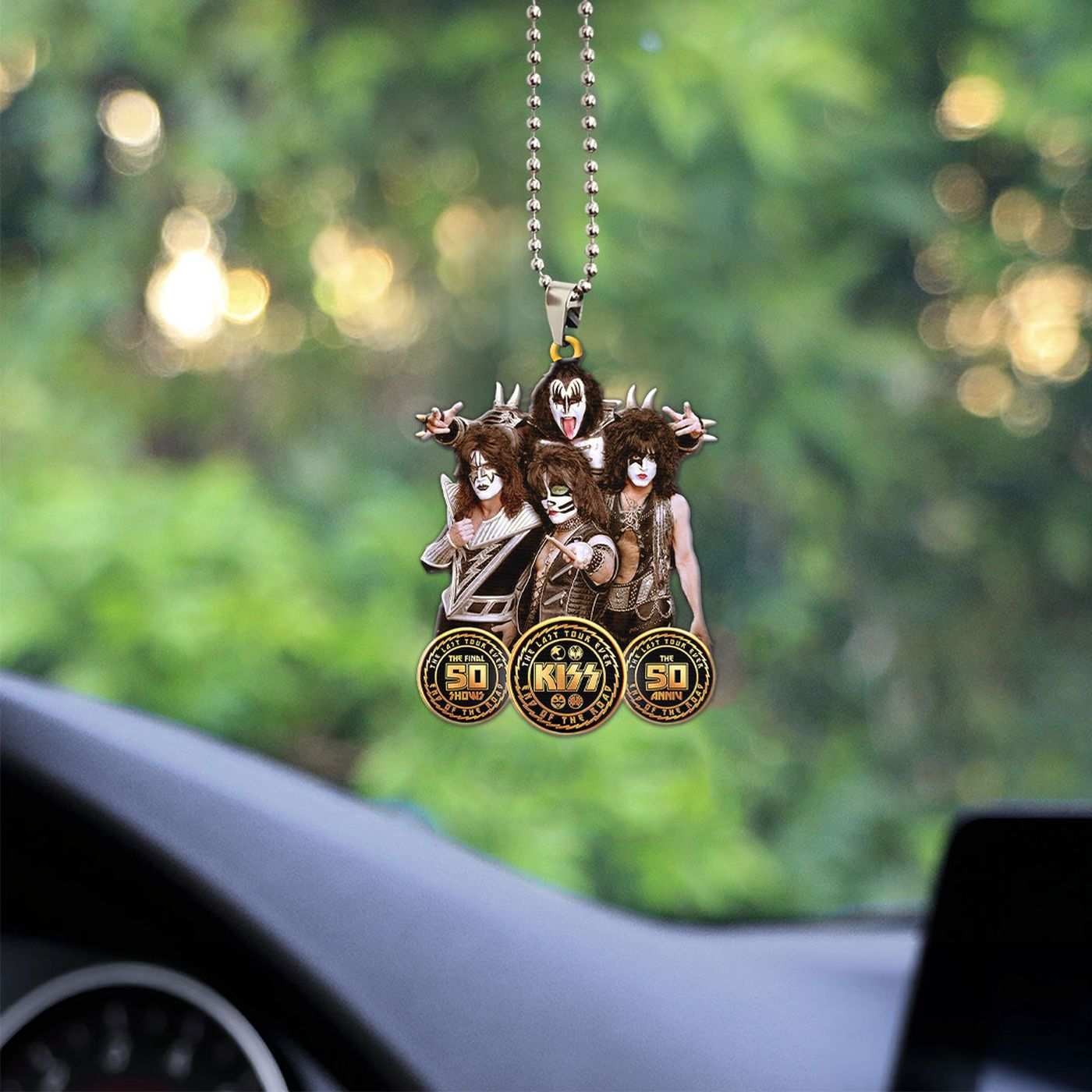Kiss Band Custom Shape-sided Acrylic Car Ornament