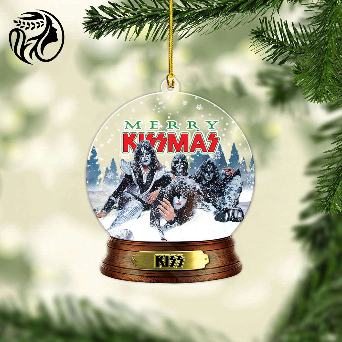 Kiss Band Custom Shape Clear-sided Acrylic Ornament