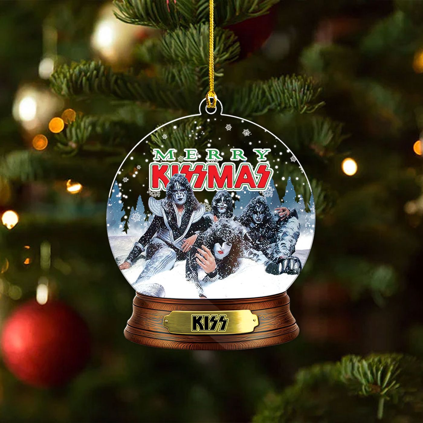 Kiss Band Custom Shape Clear-sided Acrylic Ornament