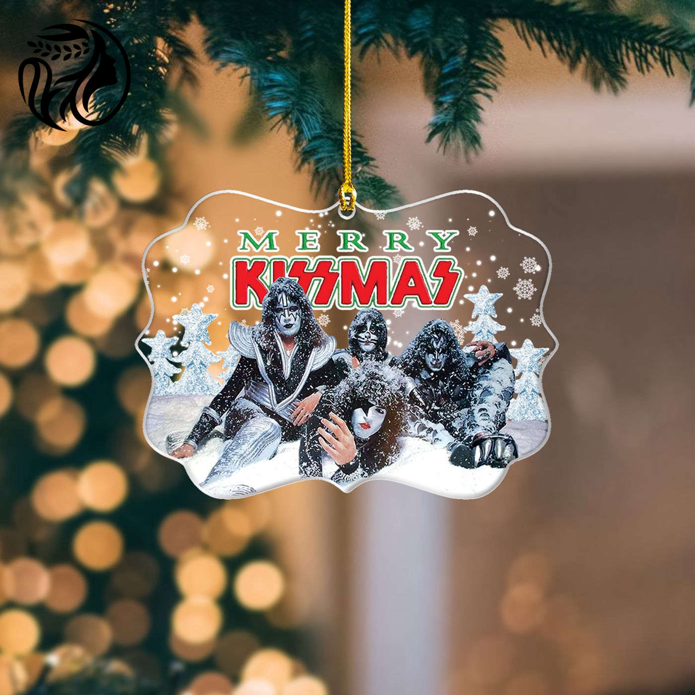 Kiss Band Custom Shape Clear-sided Acrylic Ornament