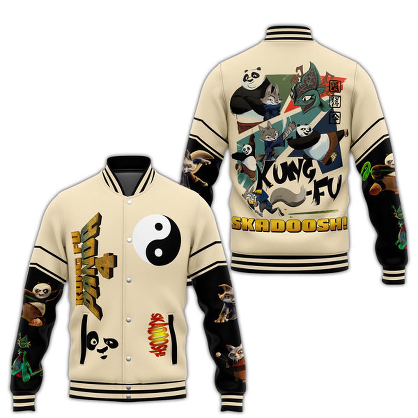 Kung Fu Panda New Premium Baseball Jacket Gift For Fan Kung Fu Panda New Premium Baseball Jacket Gift For Fan