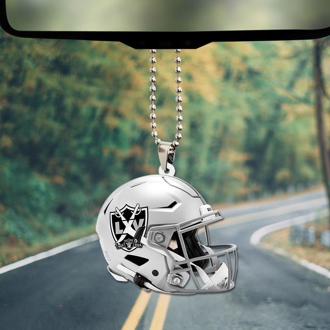 Las Vegas Raiders Custom Shape-sided Acrylic Car Ornament Gift