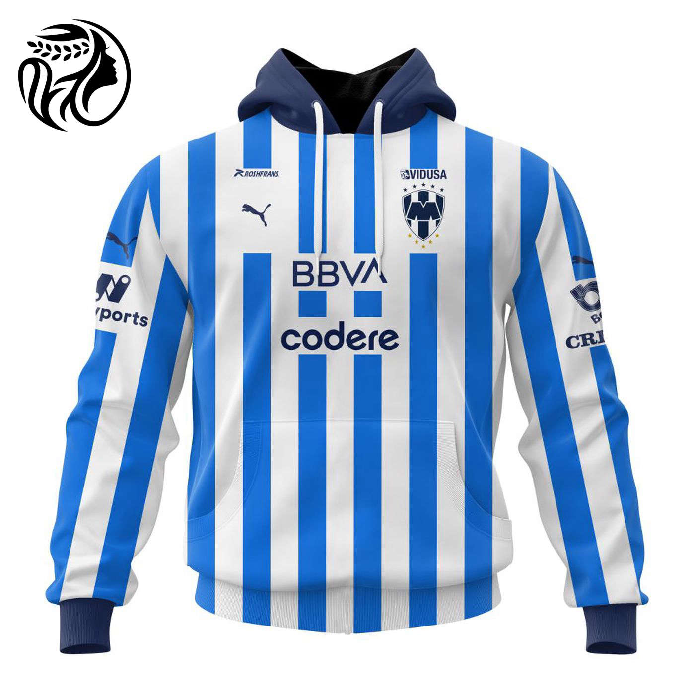 LIGA MX C.F. Monterrey 2023-2024 Home Kits 3d Printed Hoodie 3d Printed Hoodie