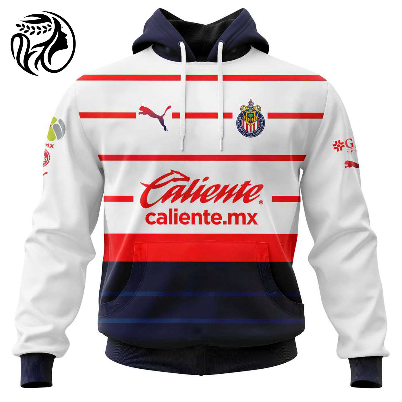LIGA MX Chivas Guadalajara 2023 – 2024 Away Kits 3d Printed Hoodie 3d Printed Hoodie