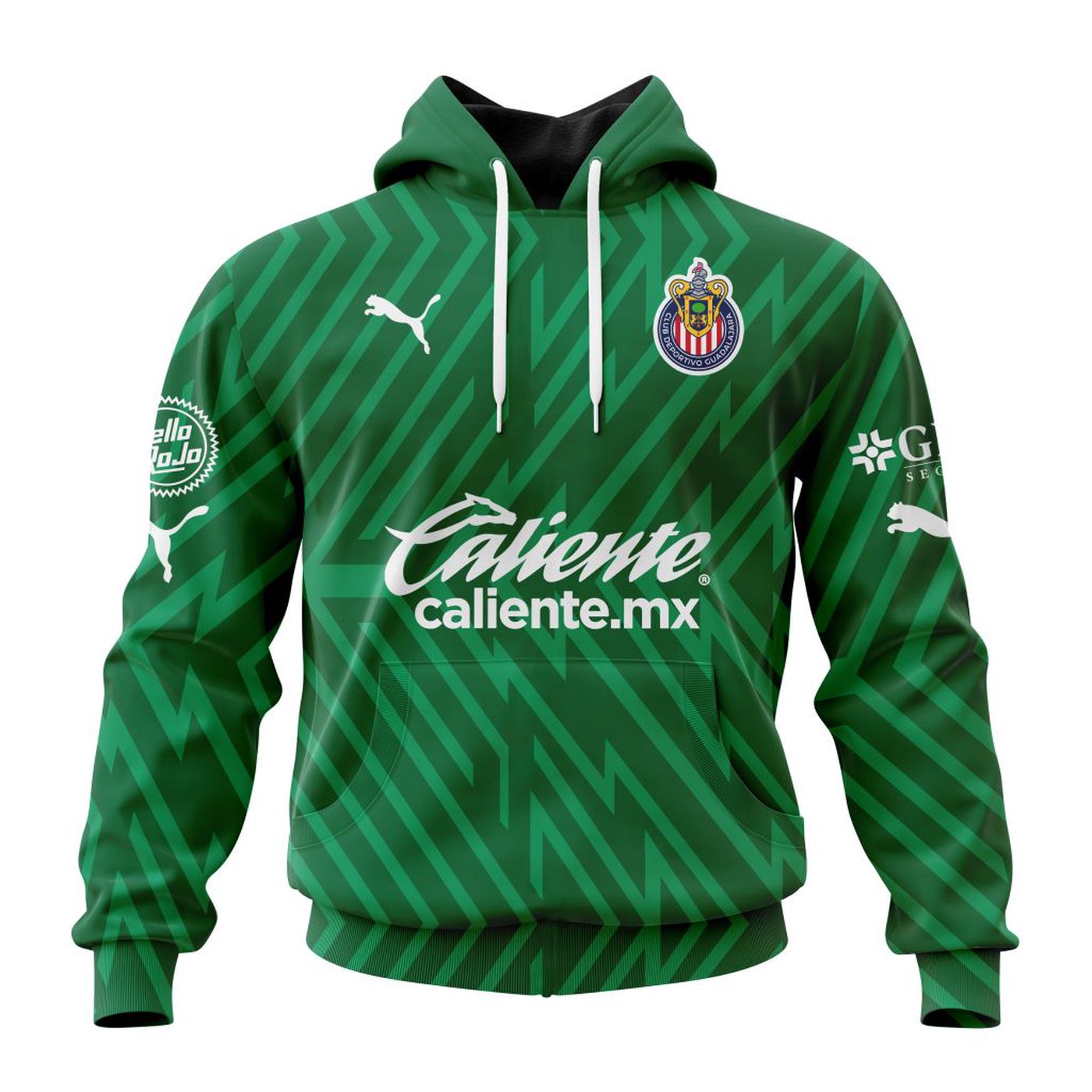 LIGA MX Chivas Guadalajara 2023-2024 GK Home Kits 3d Printed Hoodie 3d Printed Hoodie