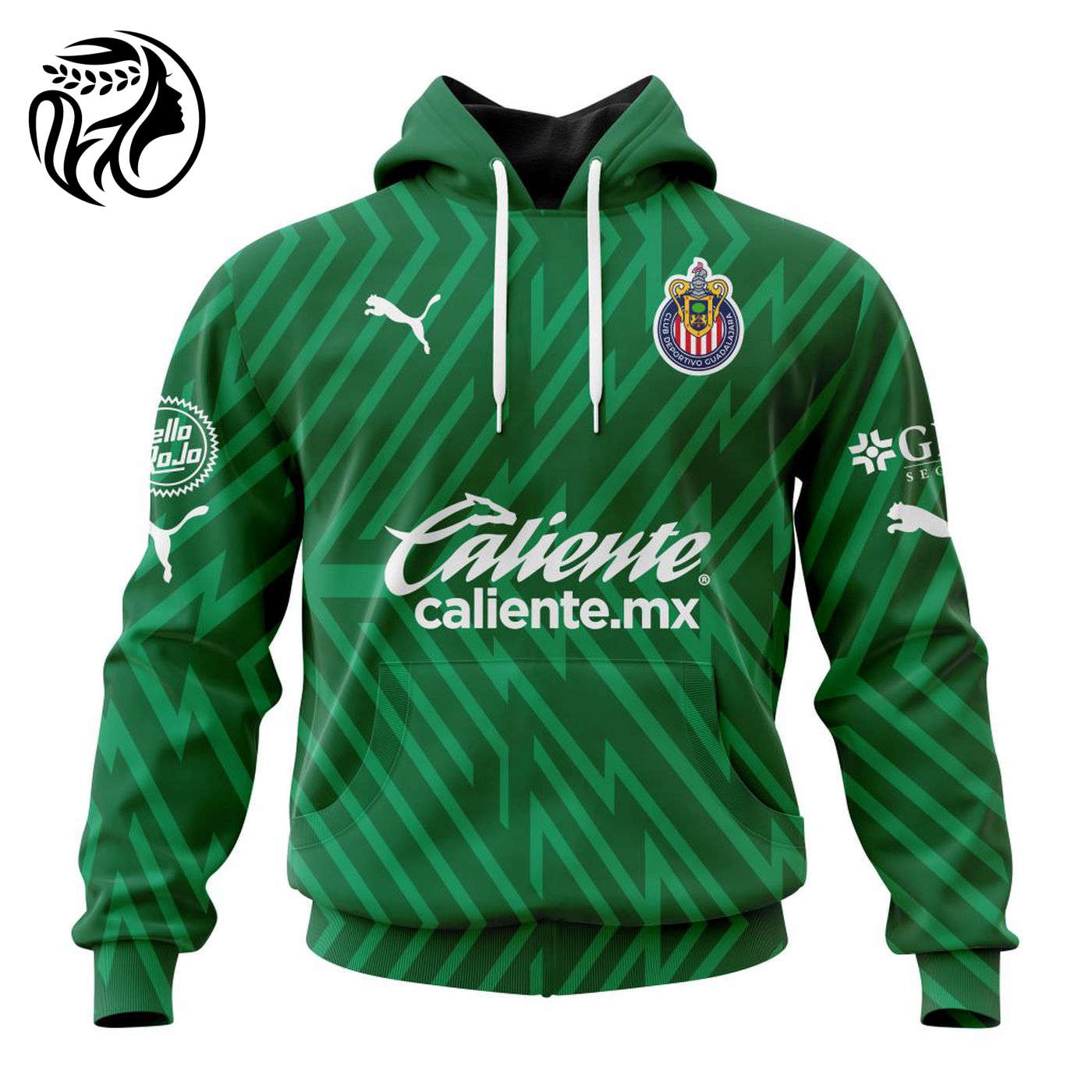 LIGA MX Chivas Guadalajara 2023-2024 GK Home Kits 3d Printed Hoodie 3d Printed Hoodie