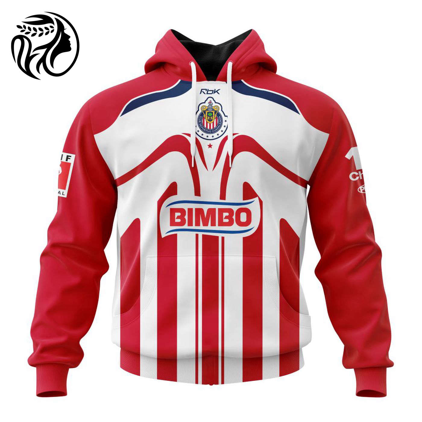 LIGA MX Chivas Guadalajara Retro 2006 Home Kits 3d Printed Hoodie 3d Printed Hoodie