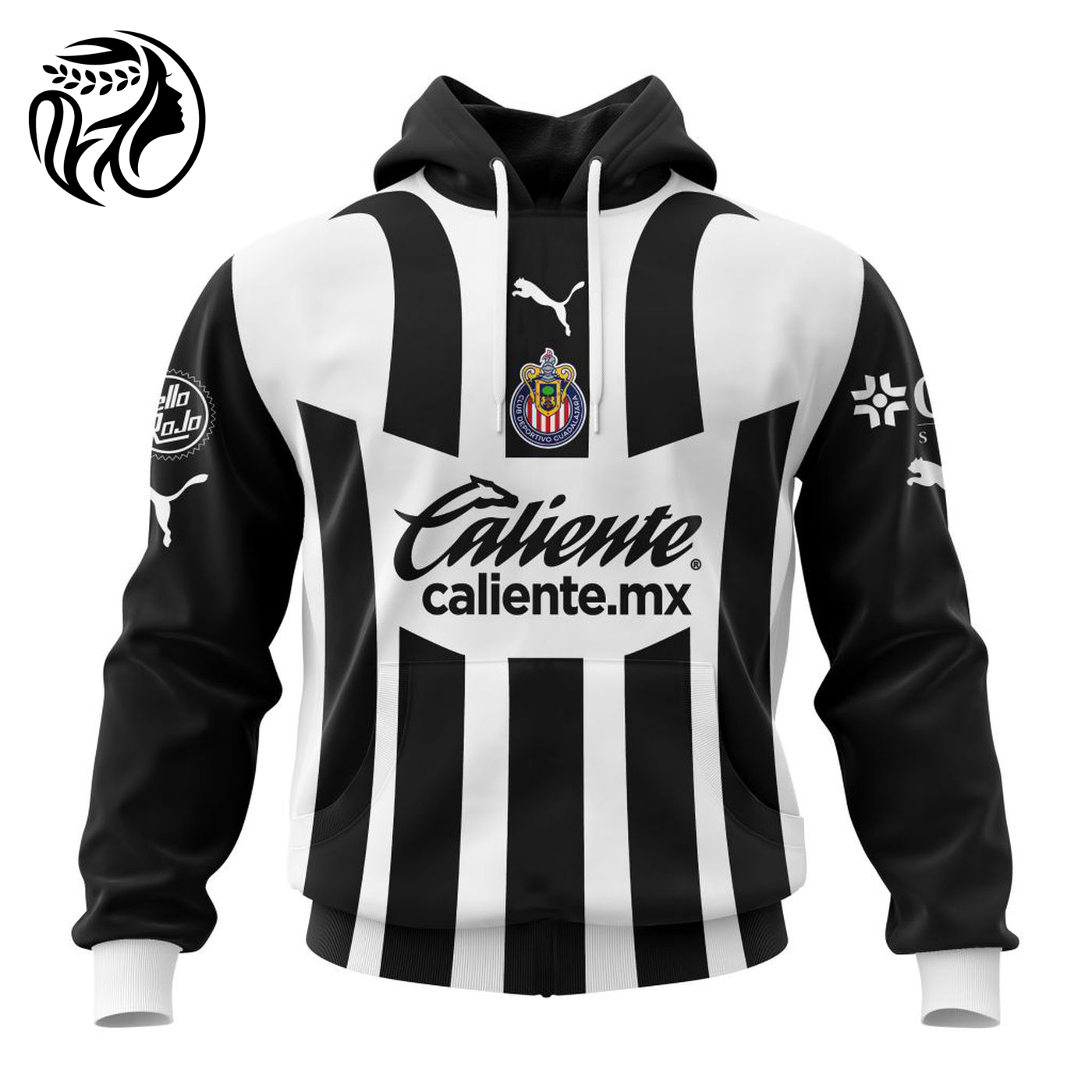 LIGA MX Chivas Guadalajara Special Black Home Kits 3d Printed Hoodie 3d Printed Hoodie