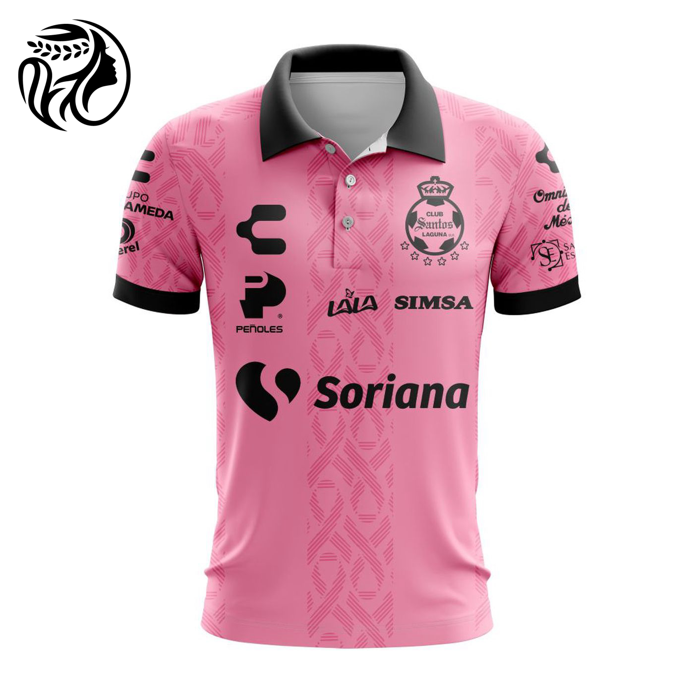 LIGA MX Club Santos Laguna Special Home In Pink Kits Design Polo ST2401 3d Printed Hoodie 3d Printed Hoodie