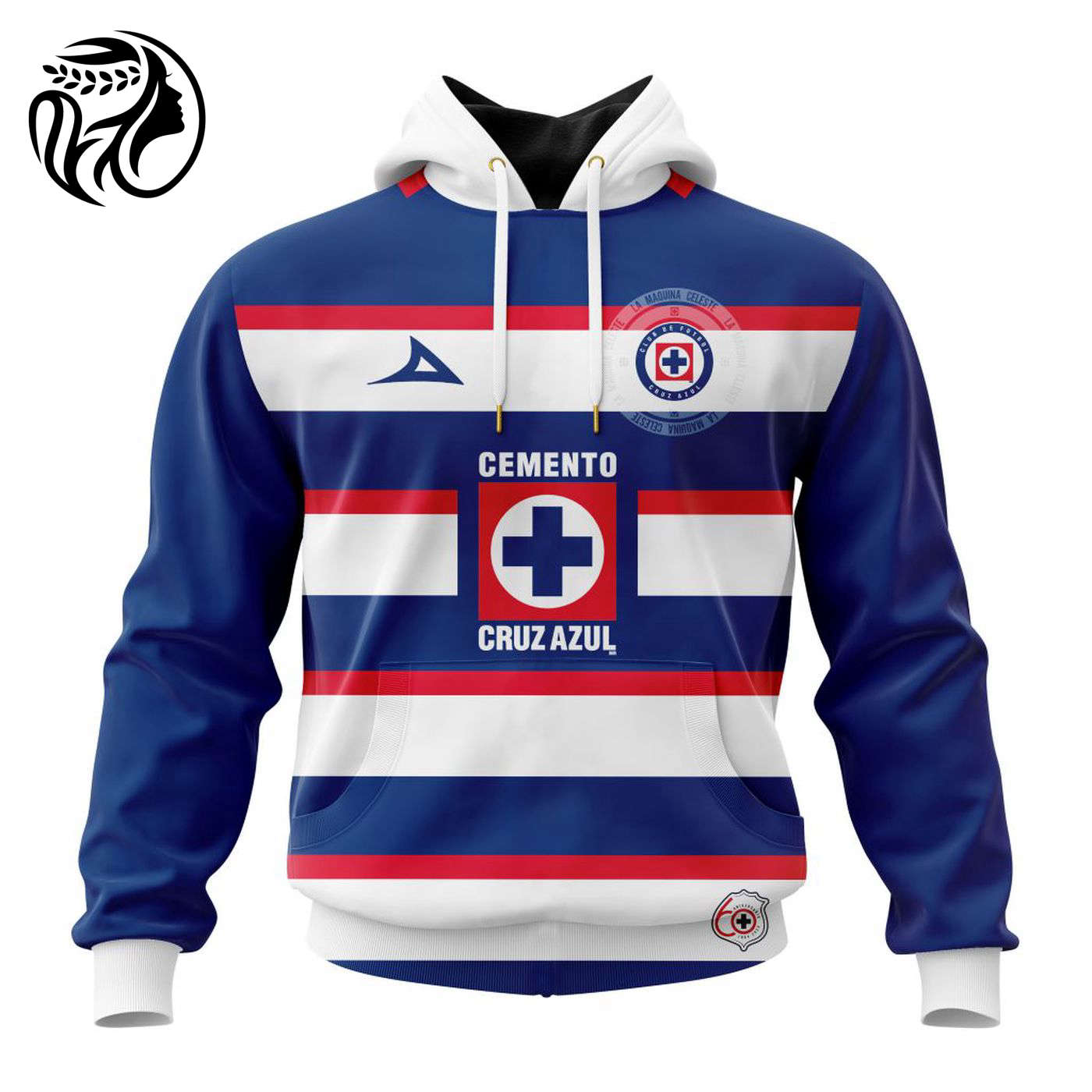 LIGA MX Cruz Azul Personalized 2025 Goalkeeper Away Kits 3d Printed Hoodie 3d Printed Hoodie