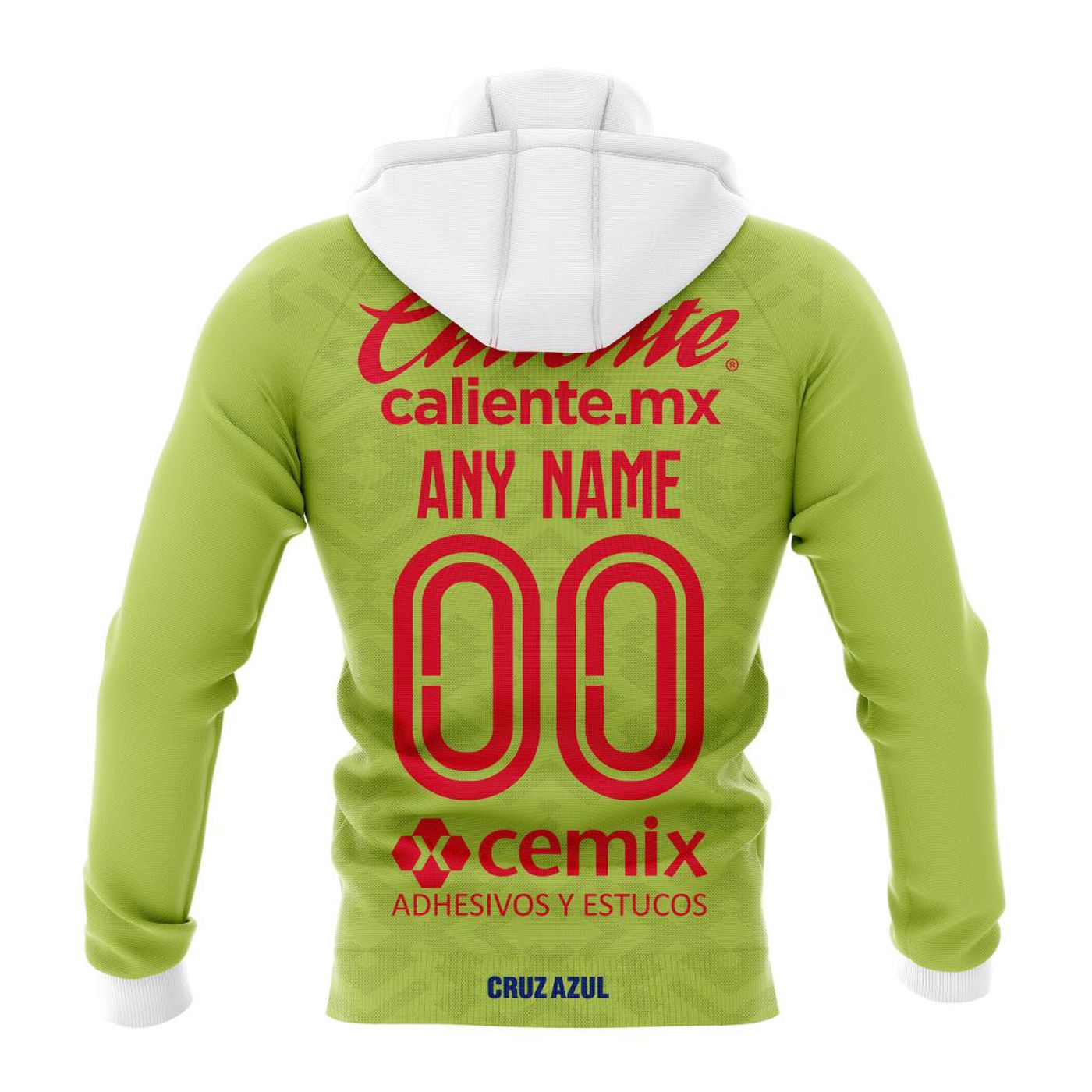 LIGA MX Cruz Azul Personalized 2025 Goalkeeper Home Kits 3d Printed Hoodie 3d Printed Hoodie