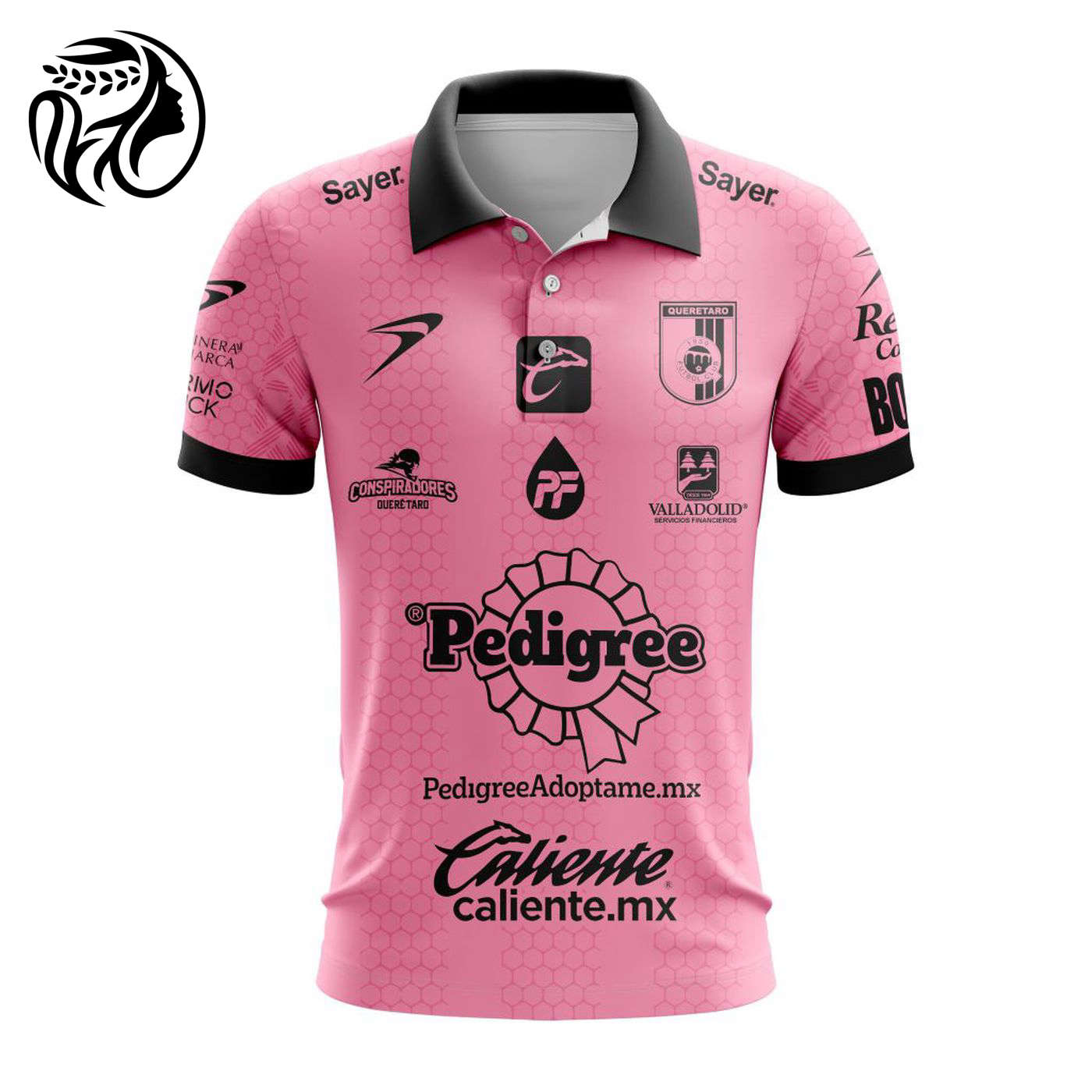 LIGA MX Queretaro F.C Special Home In Pink Kits Design Polo ST2401 3d Printed Hoodie 3d Printed Hoodie