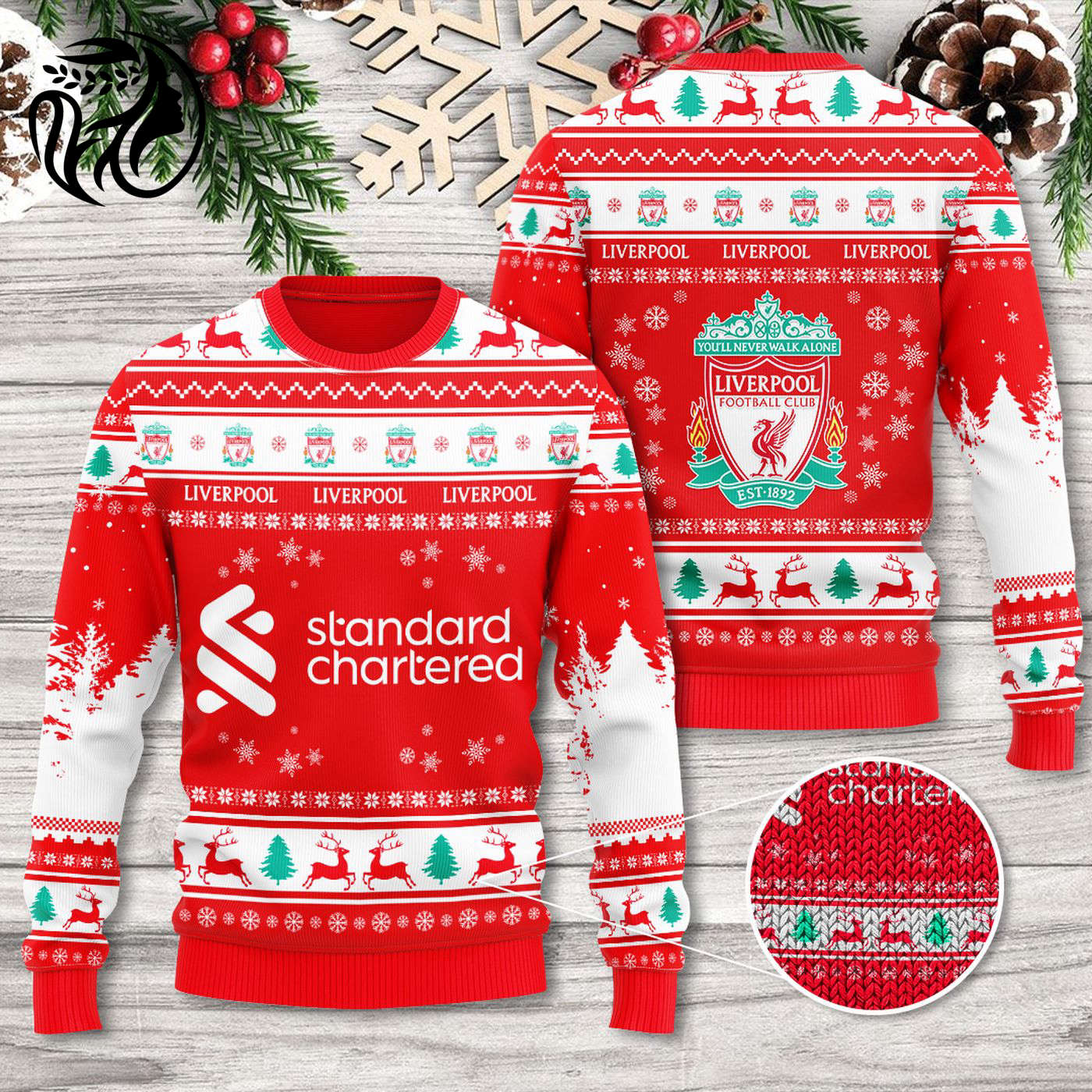 Liverpool 3D Ugly Sweater  – Gift for Women –  – Gift for Women for Men Women Christmas Day