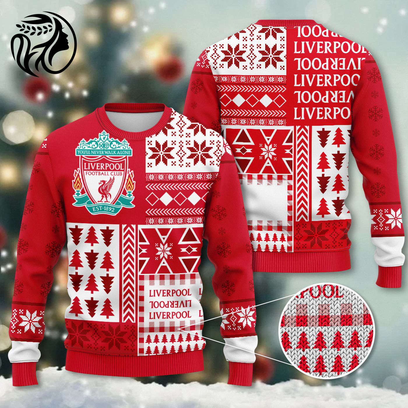 Liverpool 3D Ugly Sweater  – Gift for Women –  – Gift for Women for Men Women Christmas Day