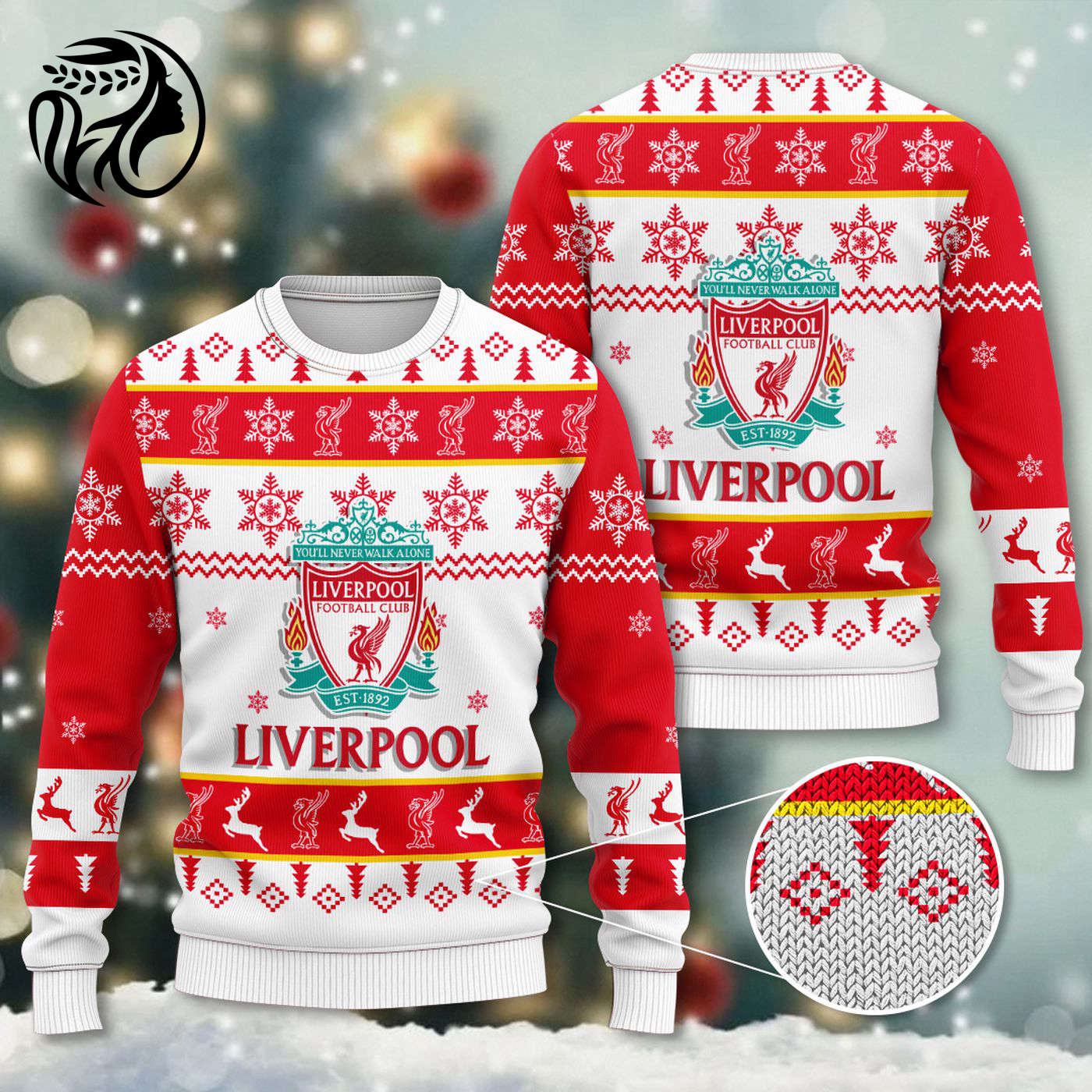 Liverpool 3D Ugly Sweater  – Gift for Women –  – Gift for Women for Men Women Christmas Day