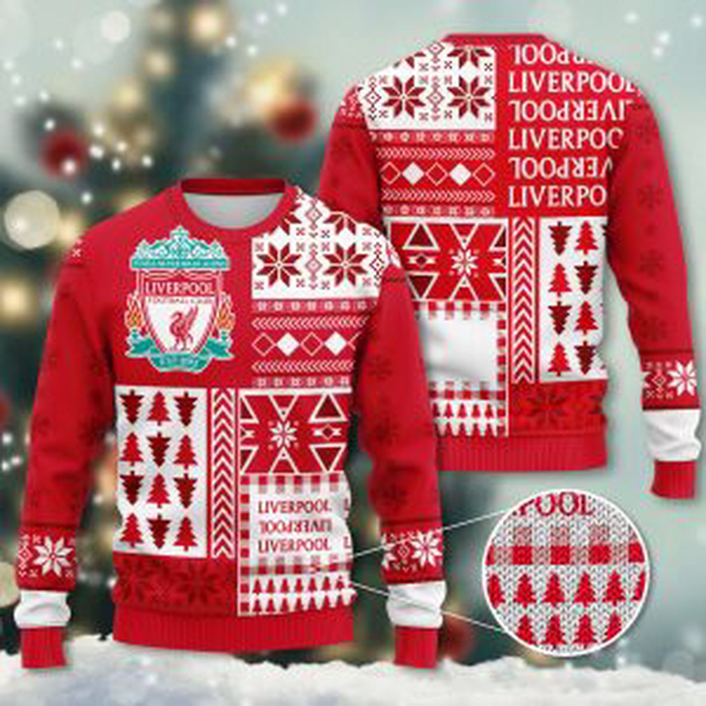 Liverpool 3D Ugly Sweater  – Gift for Women –  – Gift for Women for Men Women Christmas Day