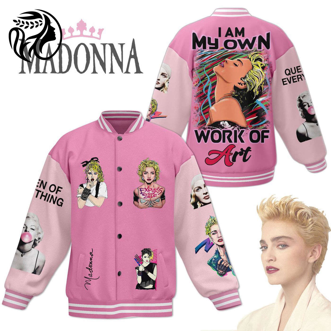 Madonna New Premium Baseball Jacket Gift For Fan