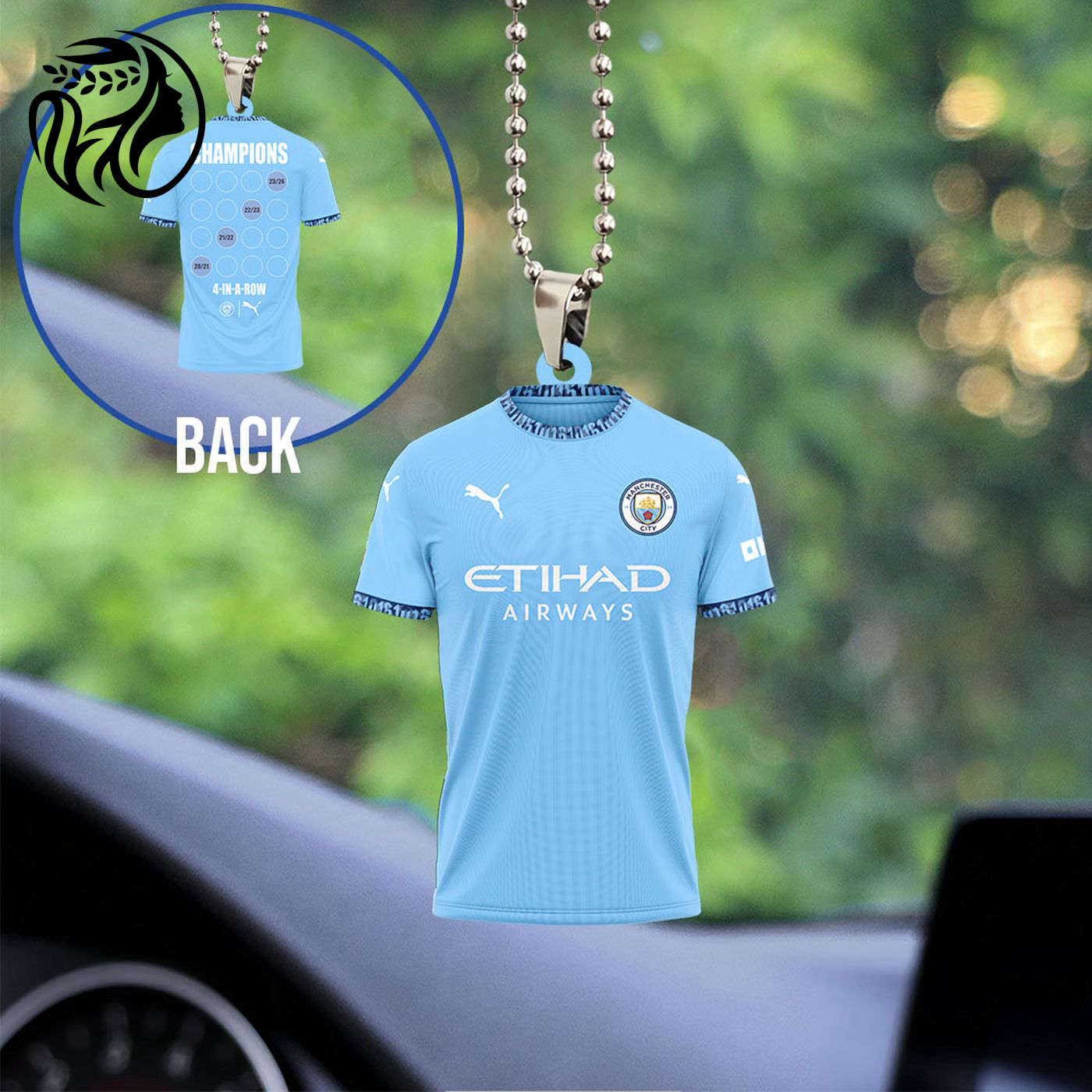 Manchester City Custom Shape-sided Acrylic Car Ornament Gift