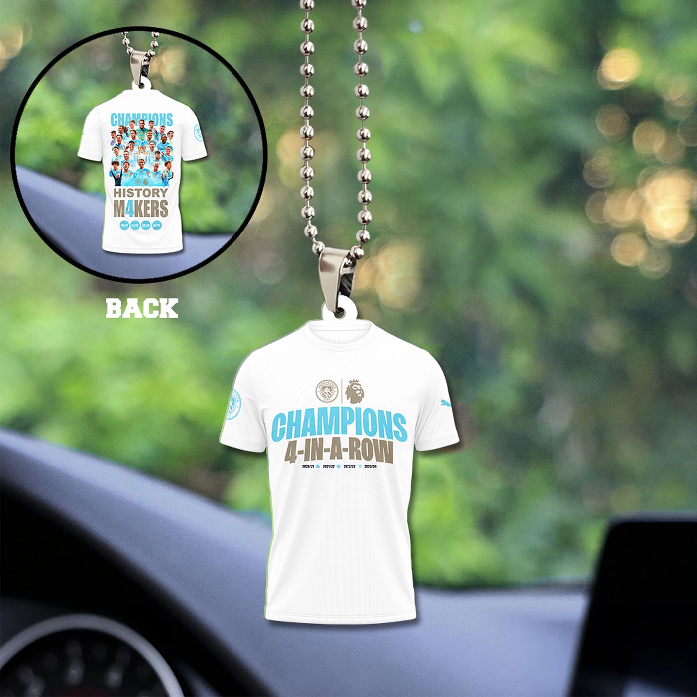 Manchester City Custom Shape-sided Acrylic Car Ornament Gift