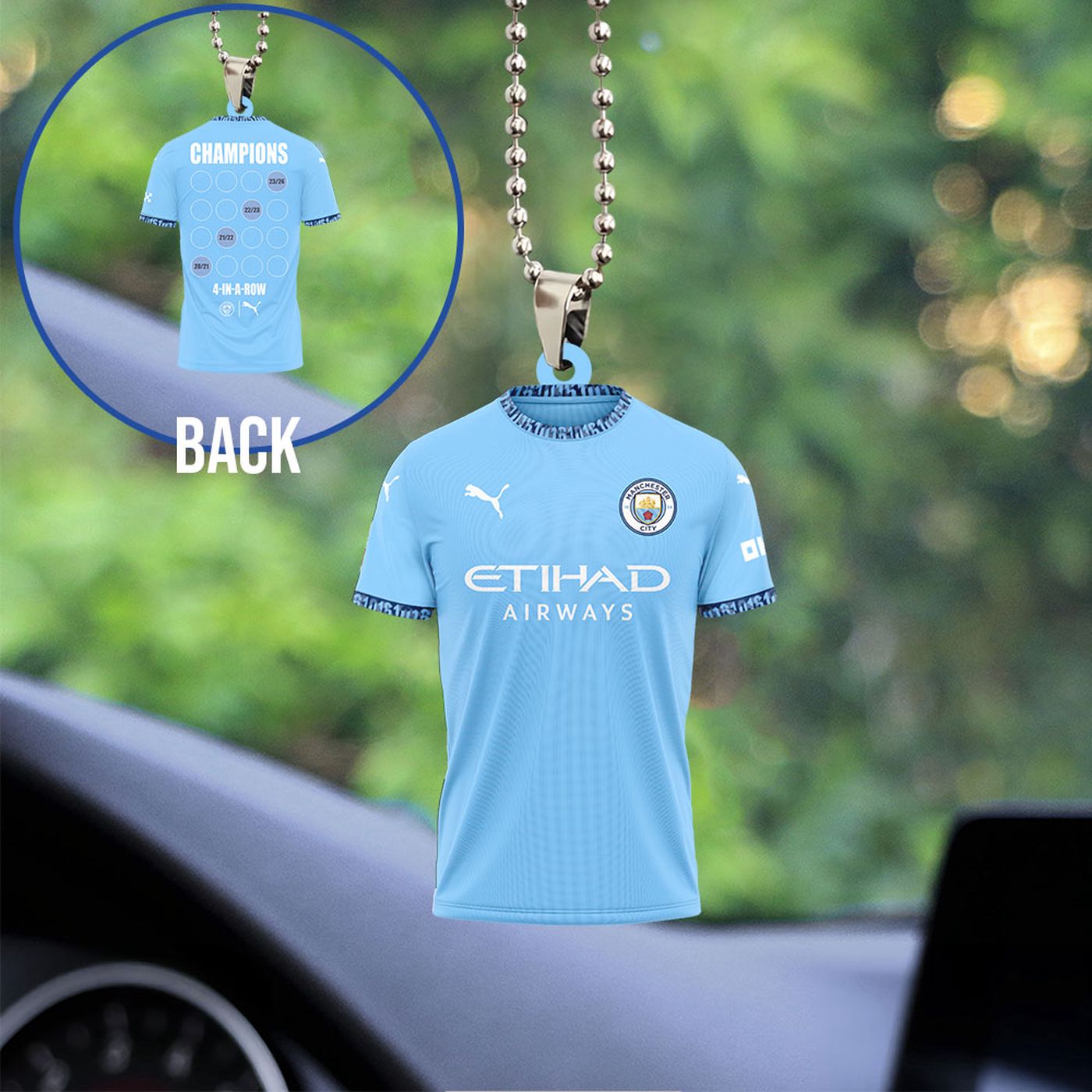 Manchester City Custom Shape-sided Acrylic Car Ornament Gift