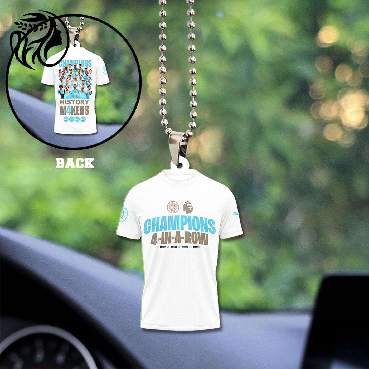 Manchester City Custom Shape-sided Acrylic Car Ornament Gift