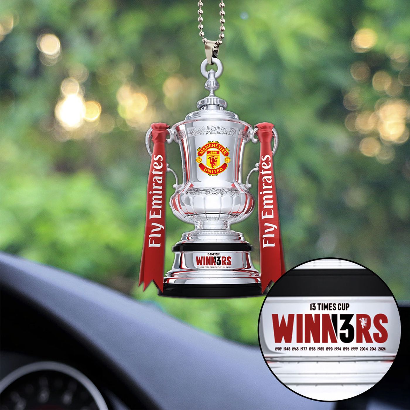 Manchester United Custom Shape-sided Acrylic Car Ornament