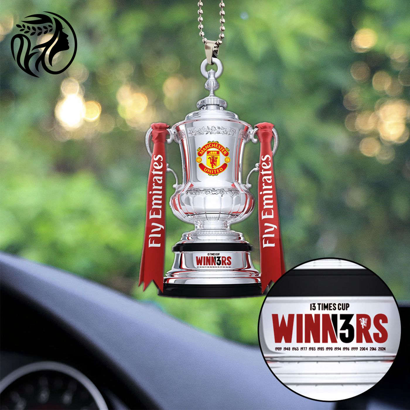 Manchester United Custom Shape-sided Acrylic Car Ornament
