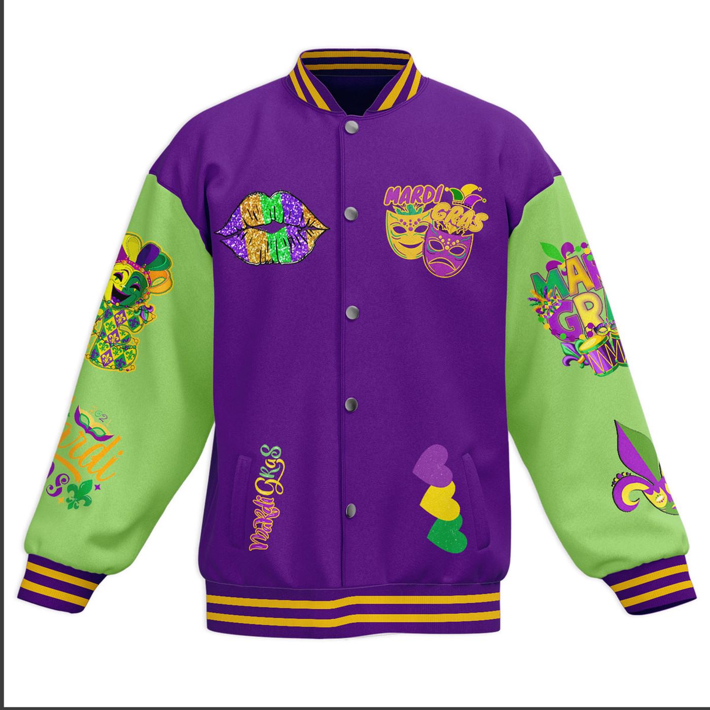 Mardi Gras New Premium Baseball Jacket Gift For Fan Mardi Gras New Premium Baseball Jacket Gift For Fan