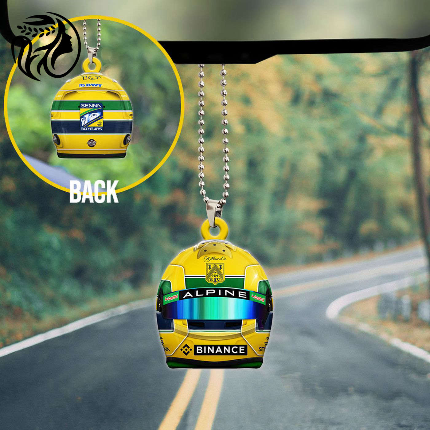McLaren x Ayrton Senna Custom Shape-sided Acrylic Car Ornament Gift