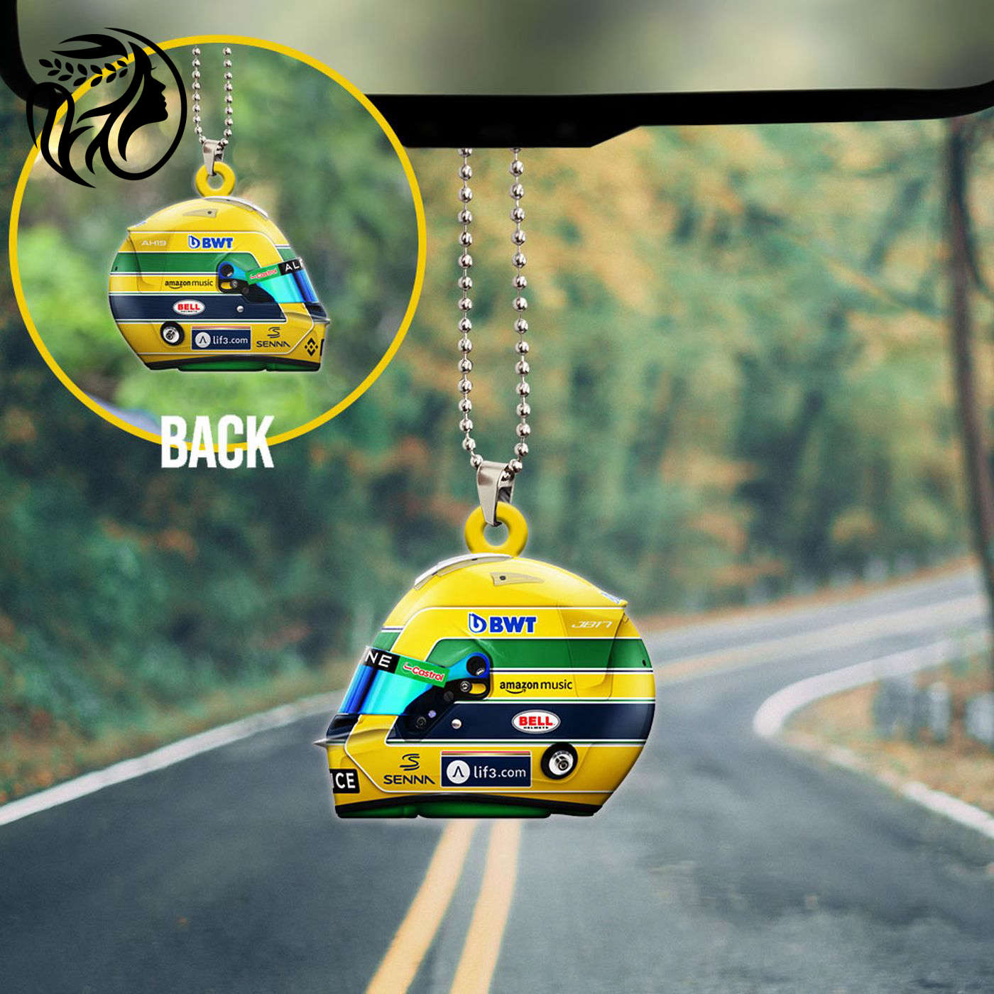 McLaren x Ayrton Senna Custom Shape-sided Acrylic Car Ornament Gift