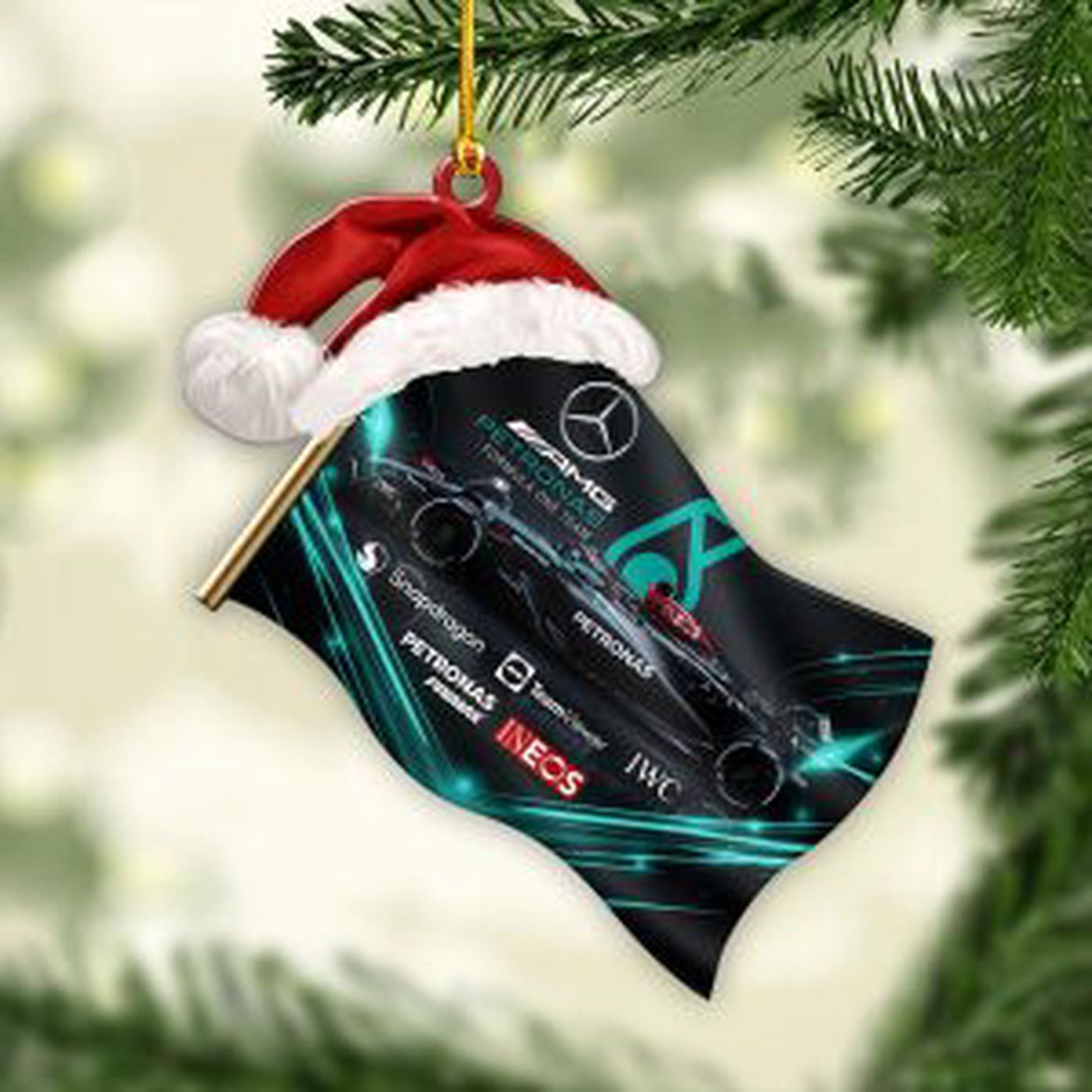Mercedes-AMG Petronas F1 Custom Shape 2-sided Acrylic Ornament