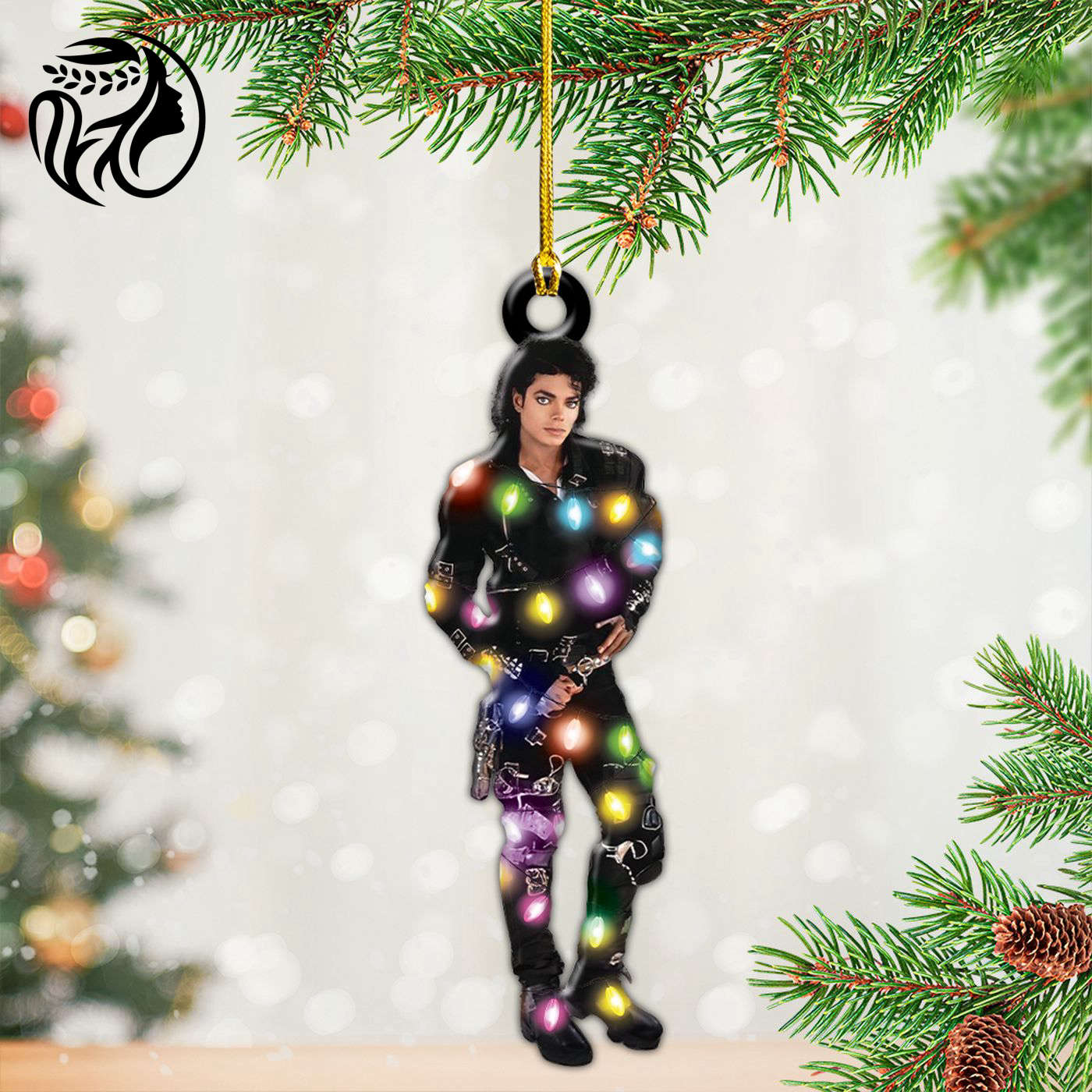 Michael Jackson Custom Shape 2-sided Acrylic Ornament