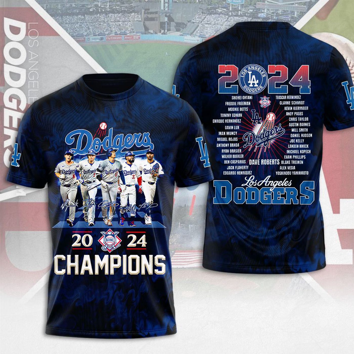 MLB Los Angeles Dodgers National League Champions Kits ST2423 3d Printed Hoodie 3d Printed Hoodie